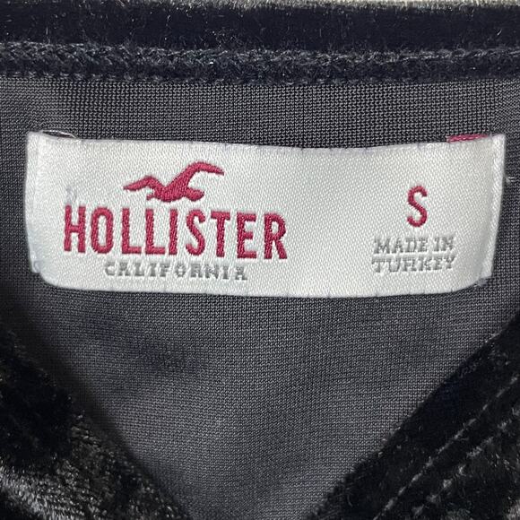 Hollister Velvet Tank Top‎ S Cropped Witchy Gothic Festival Y2K Soft Grunge - Picture 3 of 3